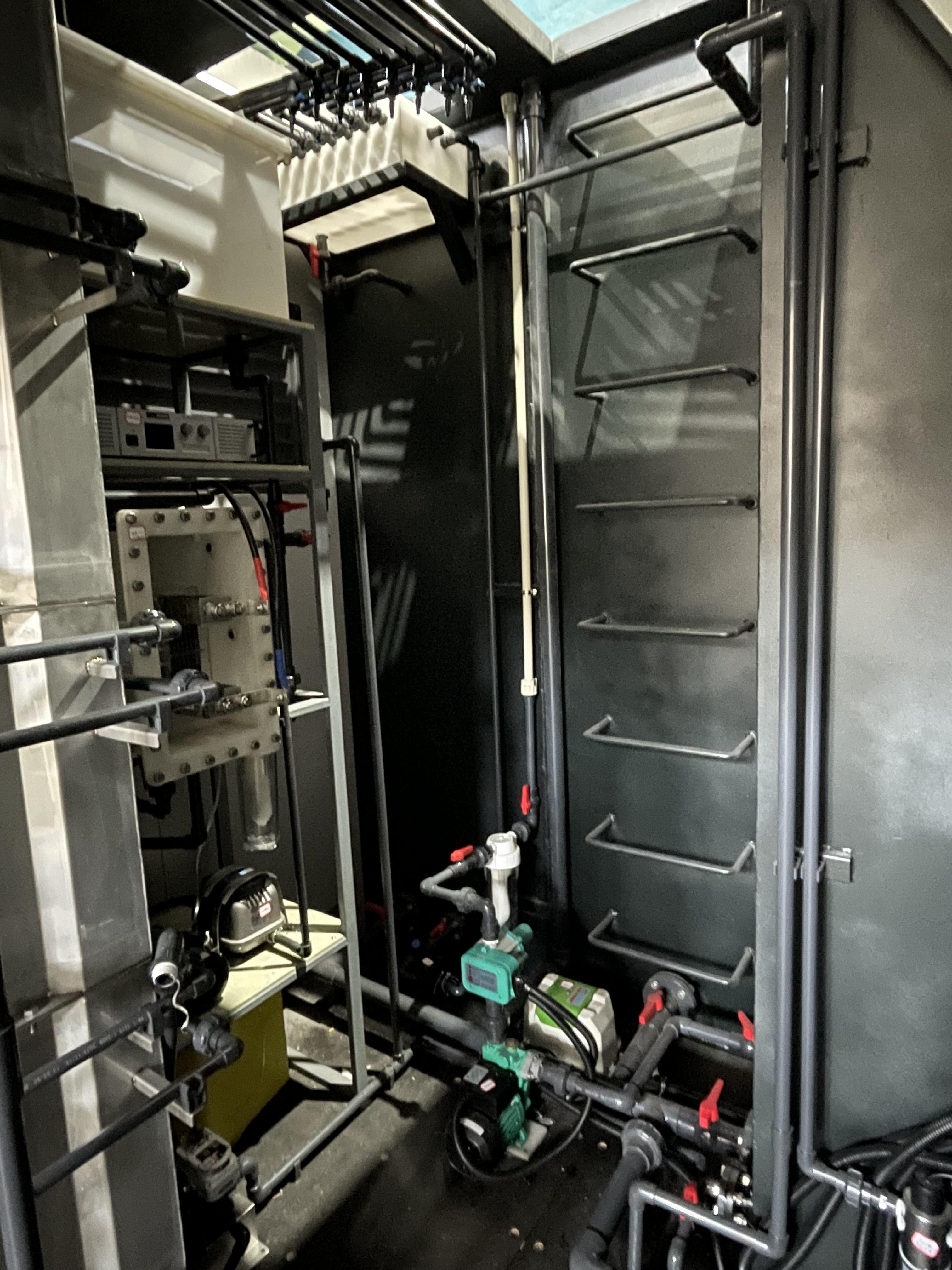 Factory view · Treatment equipment and pipework