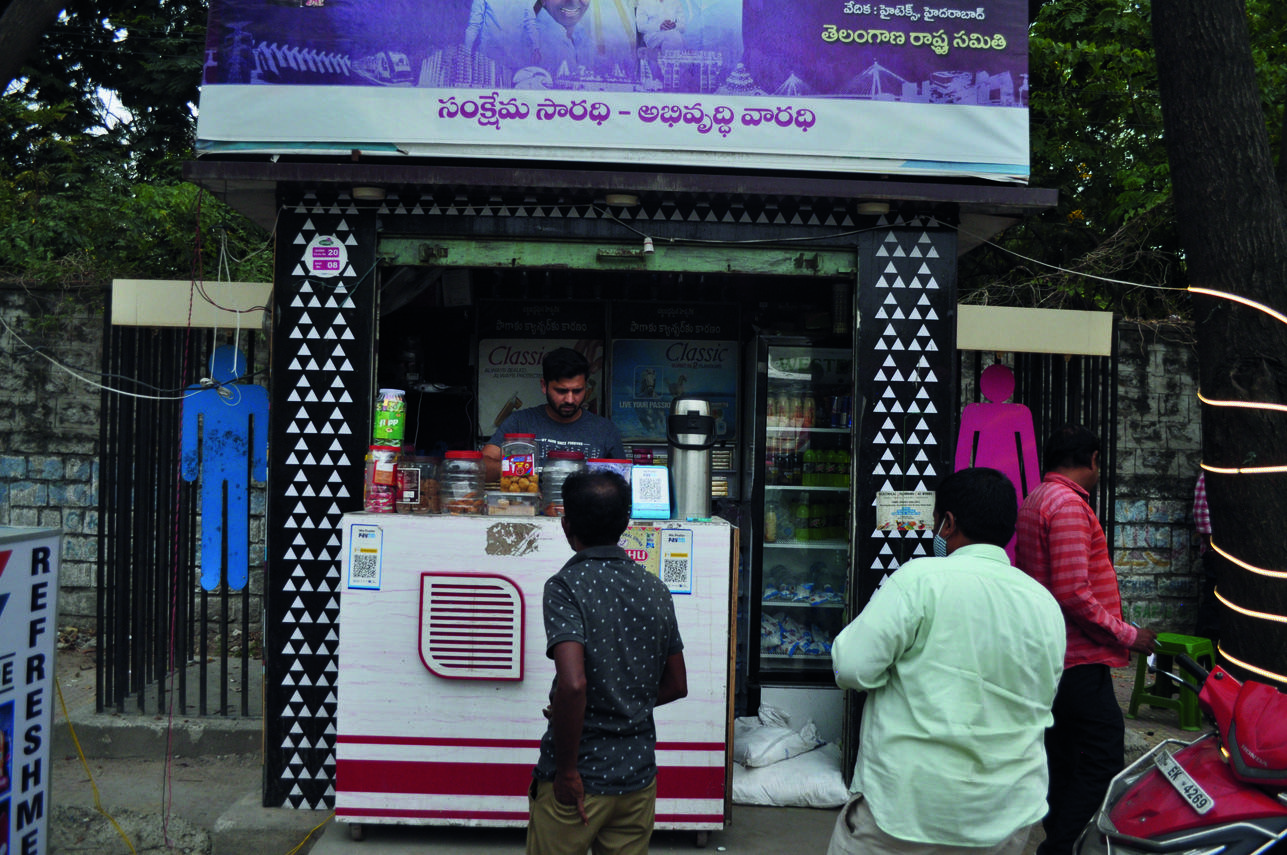 The stall serving customers